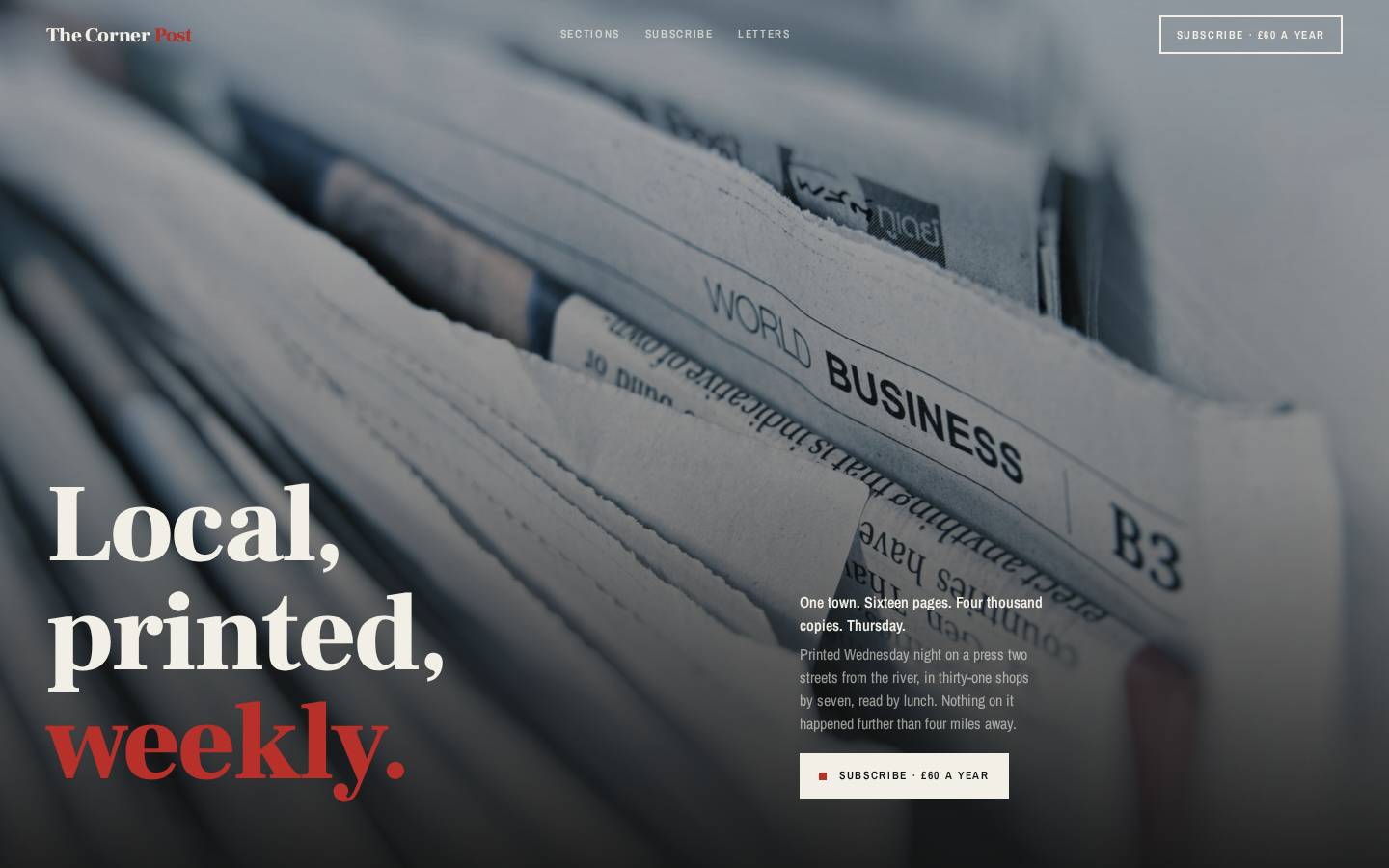Corner Post — Newspaper