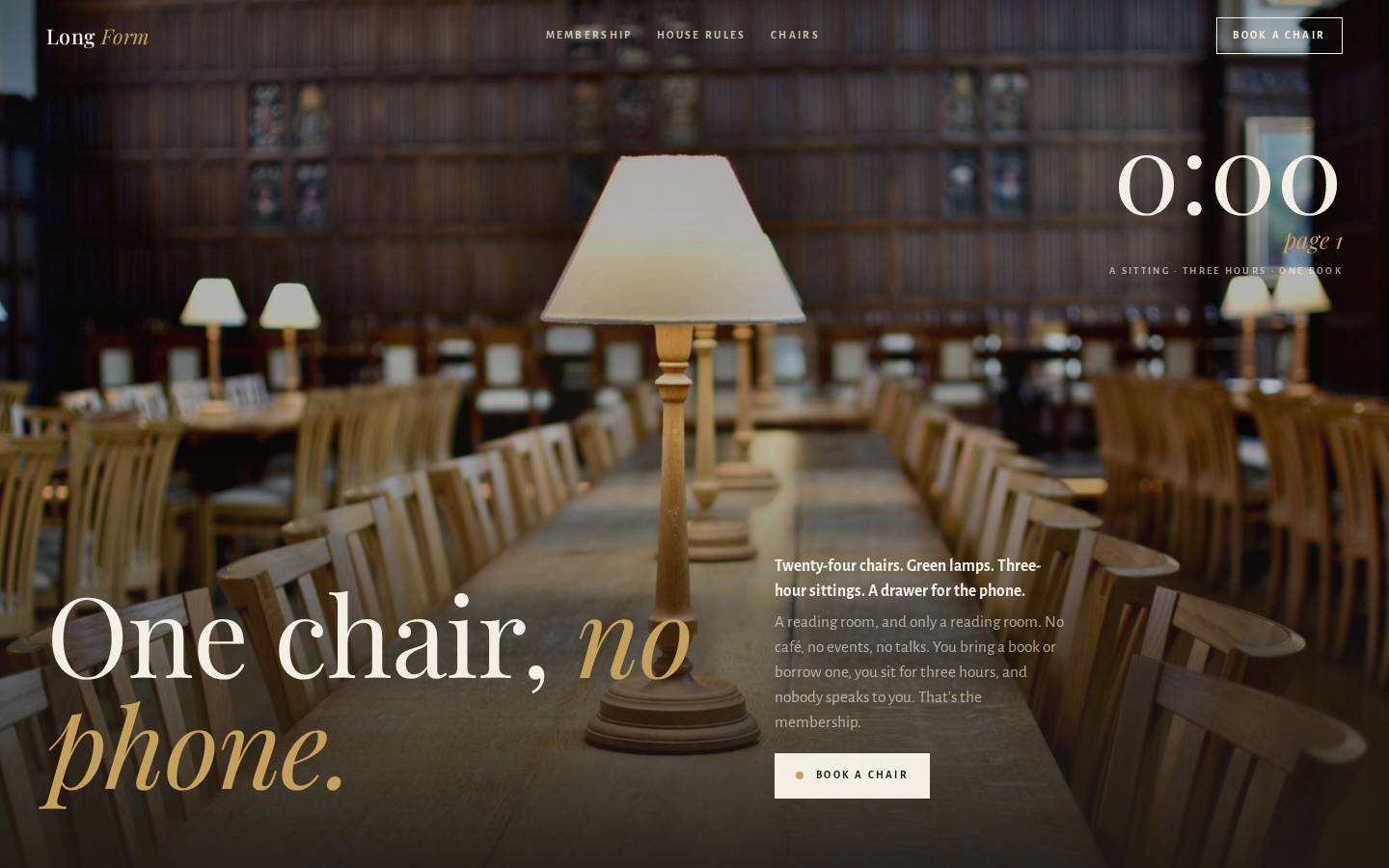Long Form — Reading room