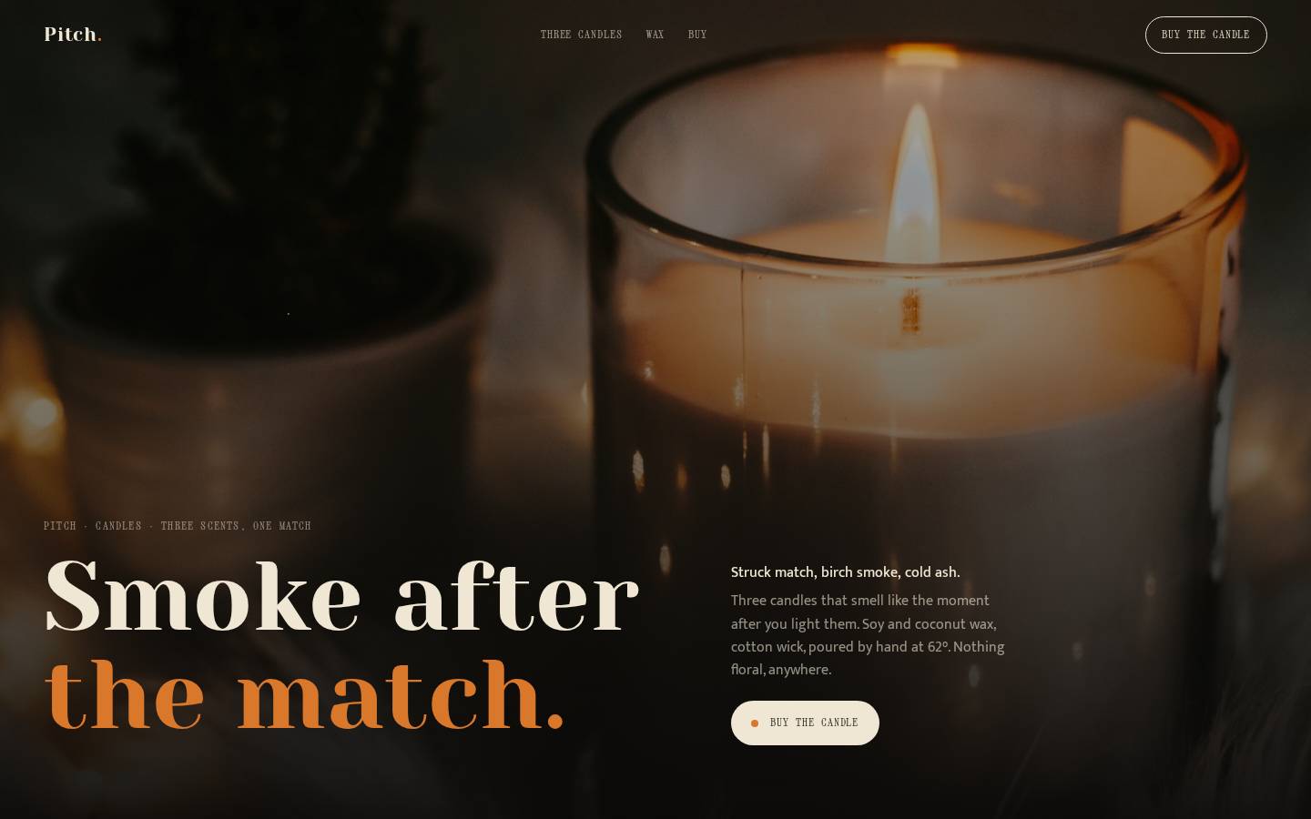 Pitch Candle — Scent